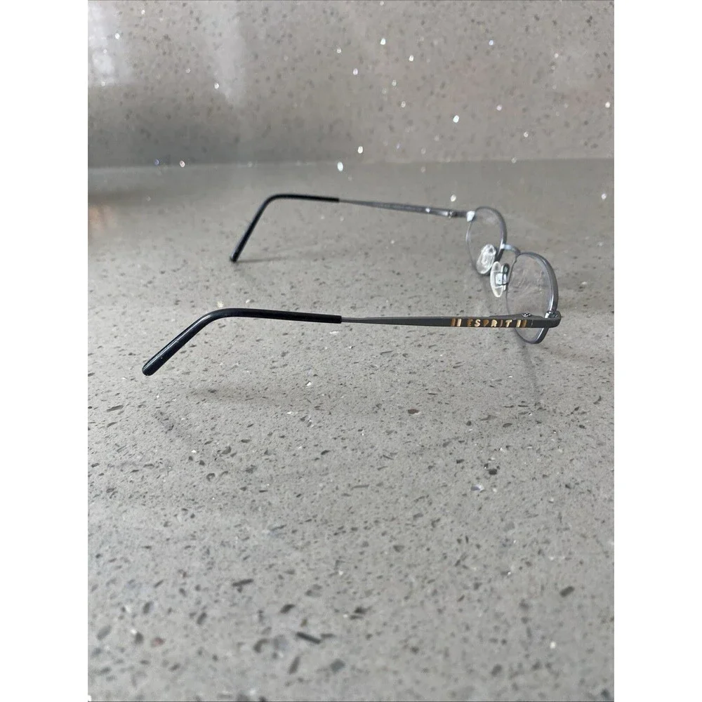 Espirit ET9300 Eyeglasses Frames ONLY Black Youth Silver Flexhinge 44-17-125